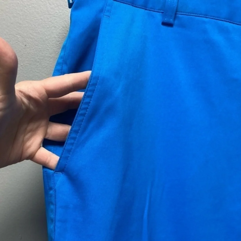 Nike Golf Dri-FIT Mens Pants 34x32‎ Electric Blue Flat Front Performance Swoosh